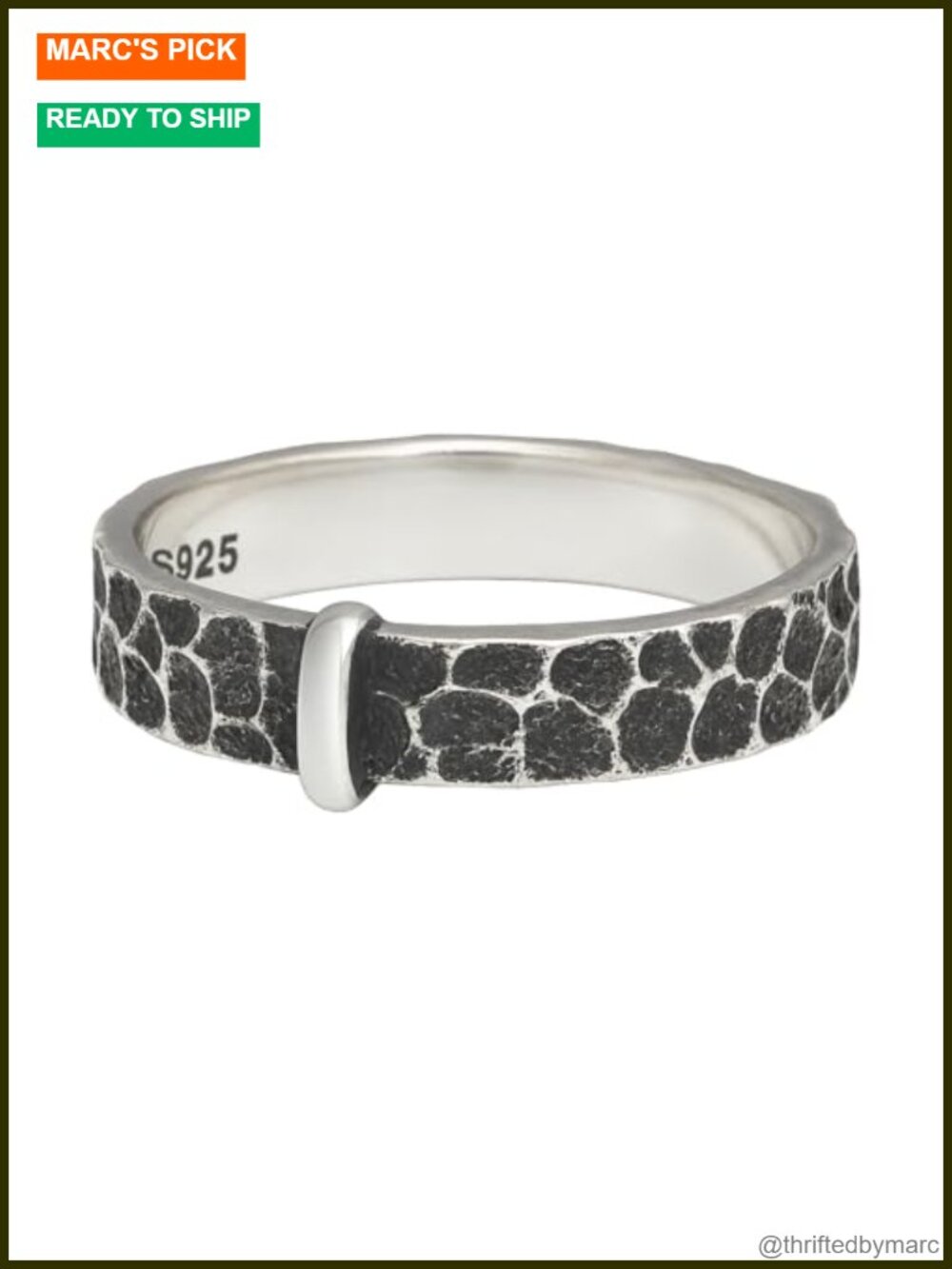 925 Sterling Silver Celtic Knot Band Hammered Wedding Ring Unisex